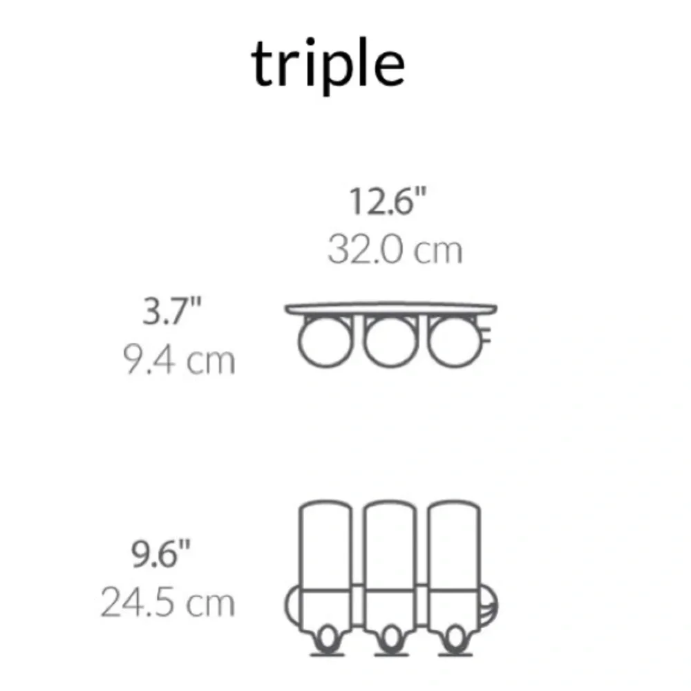 Simplehuman Triple Wall Mount Pump